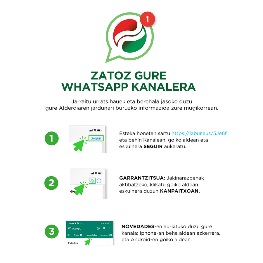 Zatoz gure Whatsapp kanalera