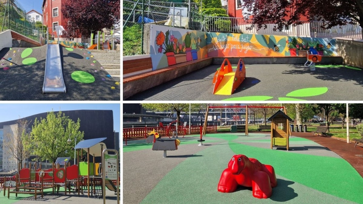 EAJ-PNV cumple con las y los más pequeños de Masustegi y Botika Vieja abriendo dos nuevas y mejoradas zonas infantiles