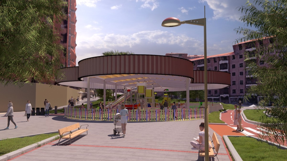 EAJ-PNV cumple un nuevo compromiso con Uribarri impulsando la cubierta del área de juegos infantiles de Panera